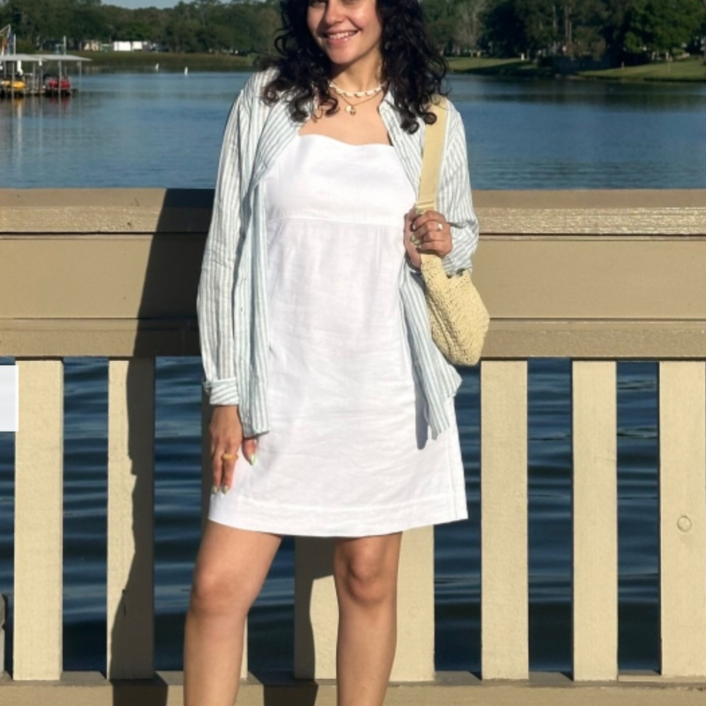 Uniqlo Cotton Linen Sleeveless Mini Dress